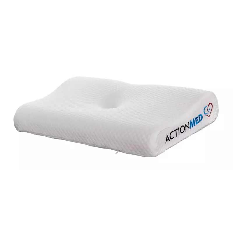 Orthopädisches Kissen ActionMed PO200AM — anatomisches Schaumstoffkissen für Kopf und Nacken, 590×350 mm, max. Höhe 11 cm, waschbarer Bezug