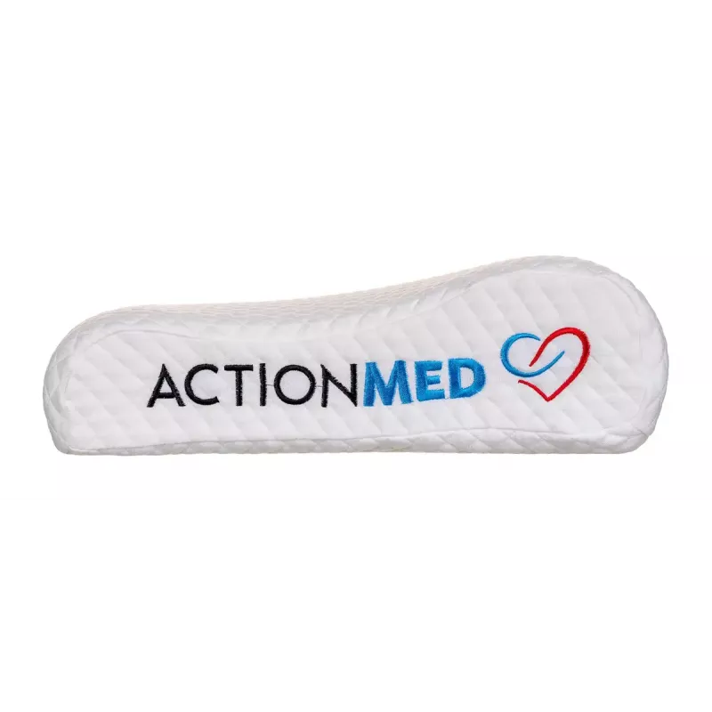 Orthopädisches Kissen ActionMed PO200AM — anatomisches Schaumstoffkissen für Kopf und Nacken, 590×350 mm, max. Höhe 11 cm, waschbarer Bezug