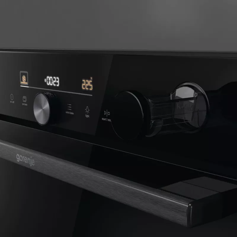 Gorenje G600 Elektrischer Backofen BPSA6747DGWI RAL9005, Groß, Elektrisch, 77 L, 3500 W, 77 L, 2300 W