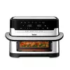 Tefal Dual Easy Fry Flex EY922D Heißluftfritteuse, 9 L, schwarz/Edelstahl