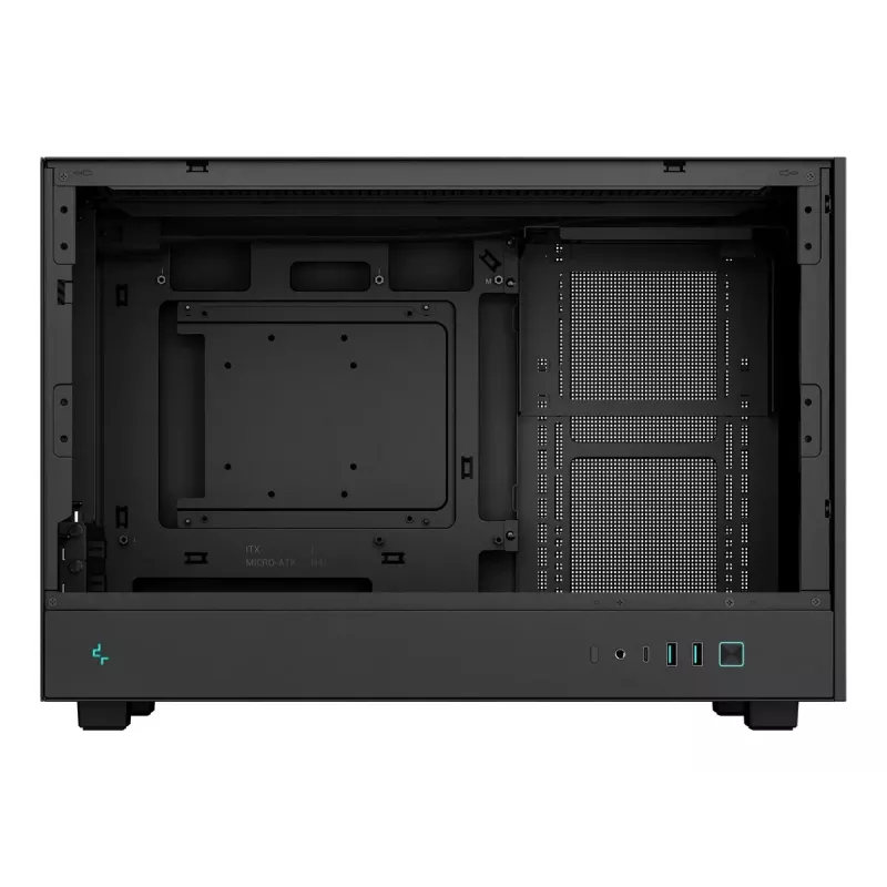 PC-Gehäuse DeepCool CH260 Micro Tower Schwarz — Micro-ATX/Mini-ITX, gehärtetes Glas, USB-C, max. GPU 413 mm