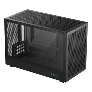 PC-Gehäuse DeepCool CH260 Micro Tower Schwarz — Micro-ATX/Mini-ITX, gehärtetes Glas, USB-C, max. GPU 413 mm