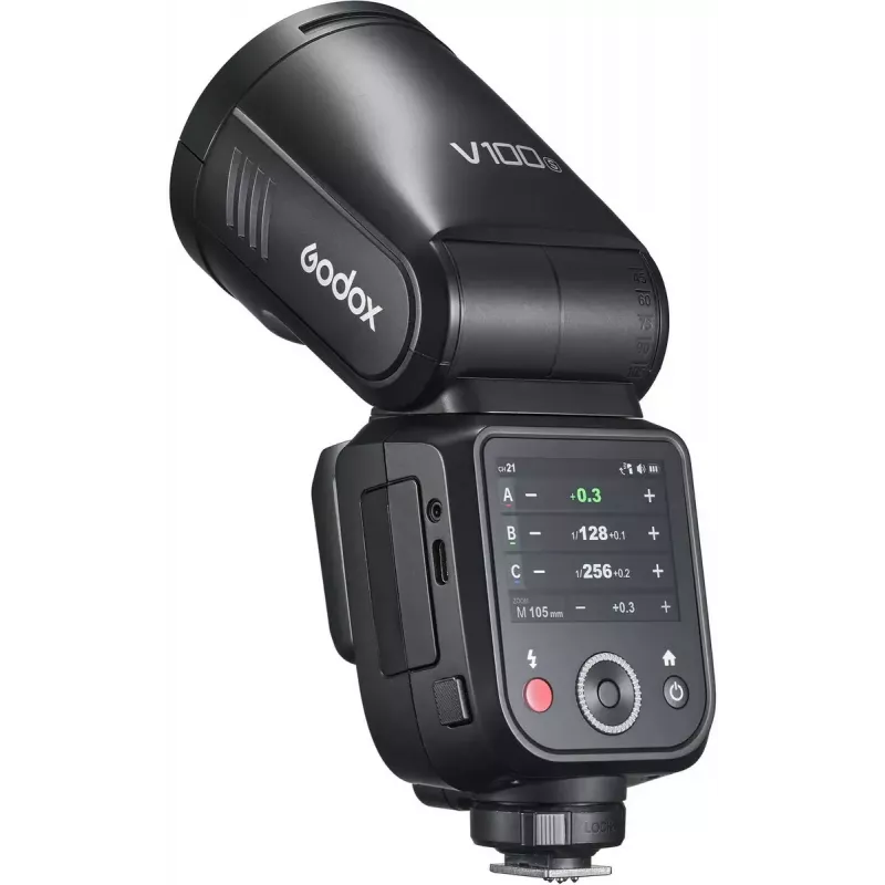 Flash Godox V100 für Sony – tragbarer 100-Ws-Kamerablitz, eingebauter wiederaufladbarer Akku
