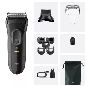 Braun 3000BT Akku-Trimmer 5 7 mm Nass & Trocken Schwarz Grau