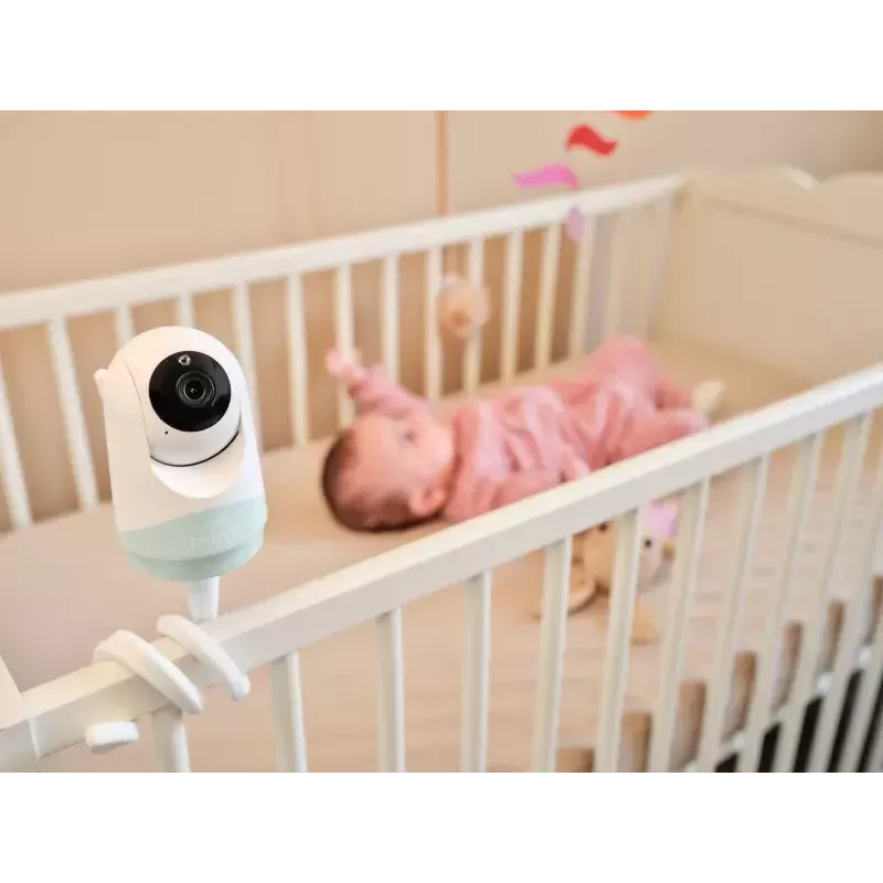Babyphone ETA ETA530690000 mit flexibler Kamera, weiß/grün, visuelle Fernüberwachung