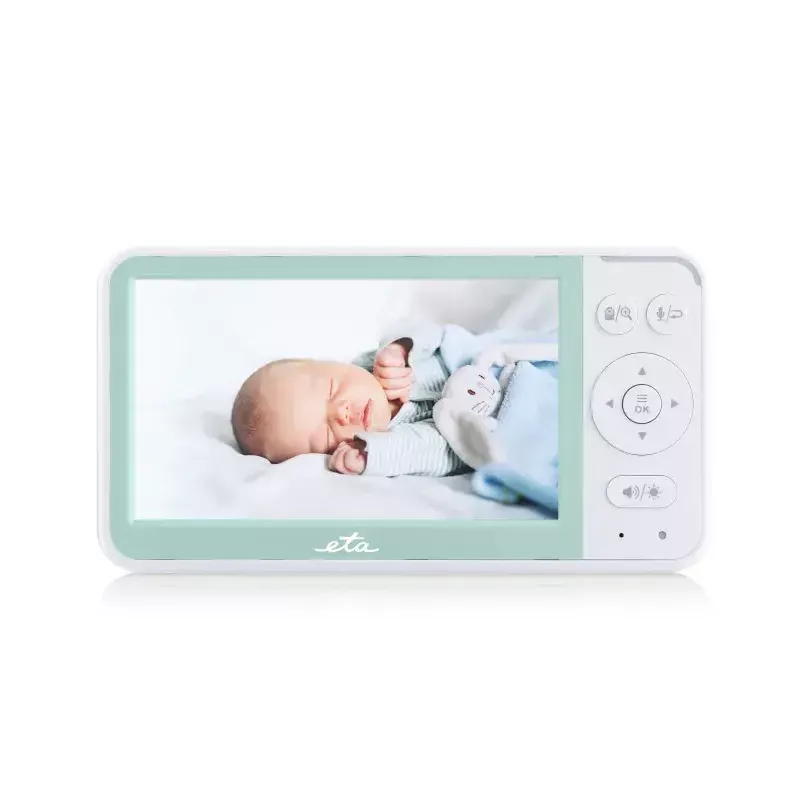 Babyphone ETA ETA530690000 mit flexibler Kamera, weiß/grün, visuelle Fernüberwachung