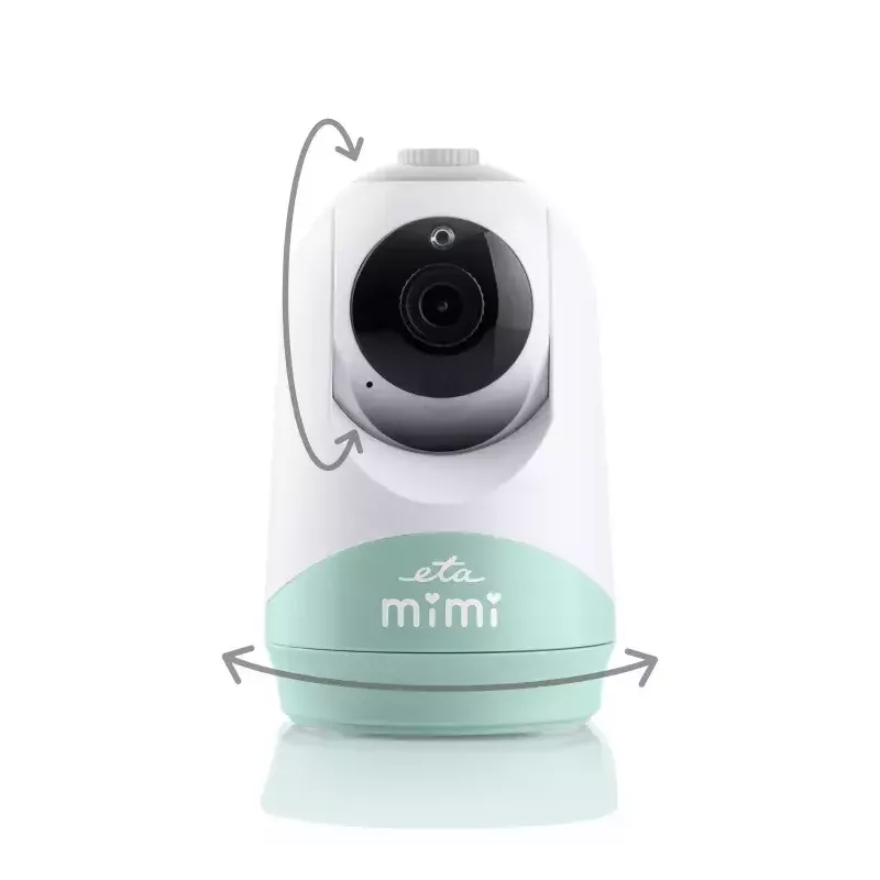Babyphone ETA ETA530690000 mit flexibler Kamera, weiß/grün, visuelle Fernüberwachung