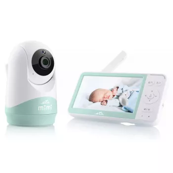 Babyphone ETA ETA530690000 mit flexibler Kamera, weiß/grün, visuelle Fernüberwachung