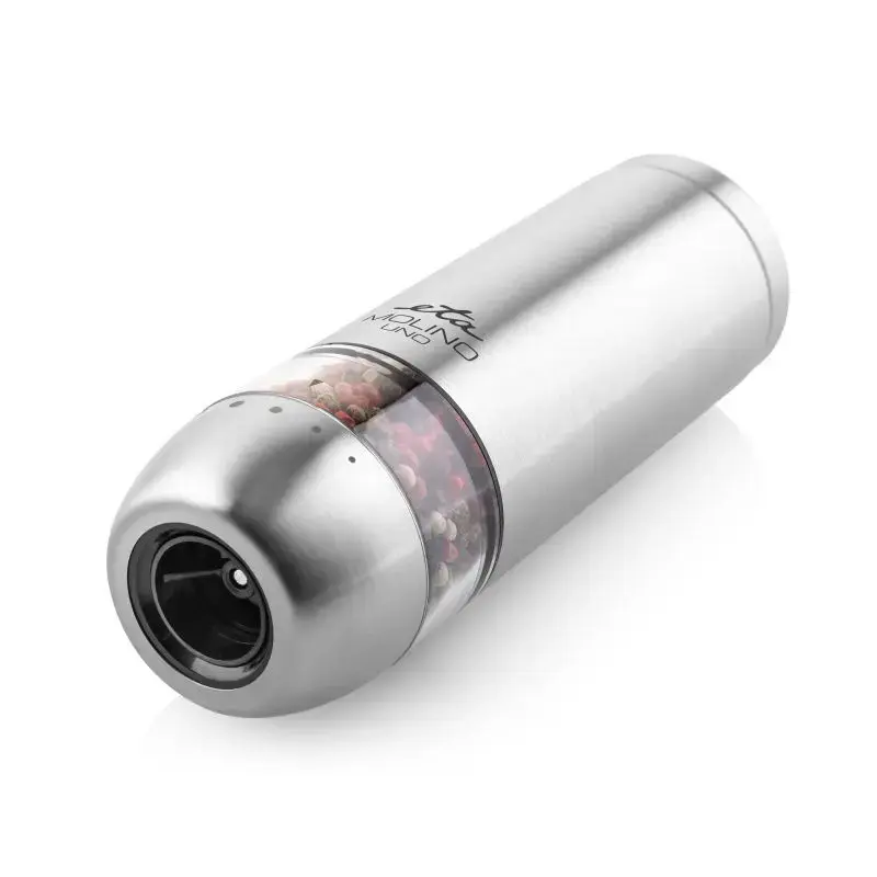 Elektrische Gewürzmühle ETA Molino Uno ETA292890000 Edelstahl kompakt Tischmühle für Pfeffer und getrocknete Kräuter
