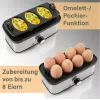 Elektrischer Eierkocher ProfiCook 501275 — Edelstahl, 7-Eier-Kapazität, Omelett-/Pochier-Einsatz