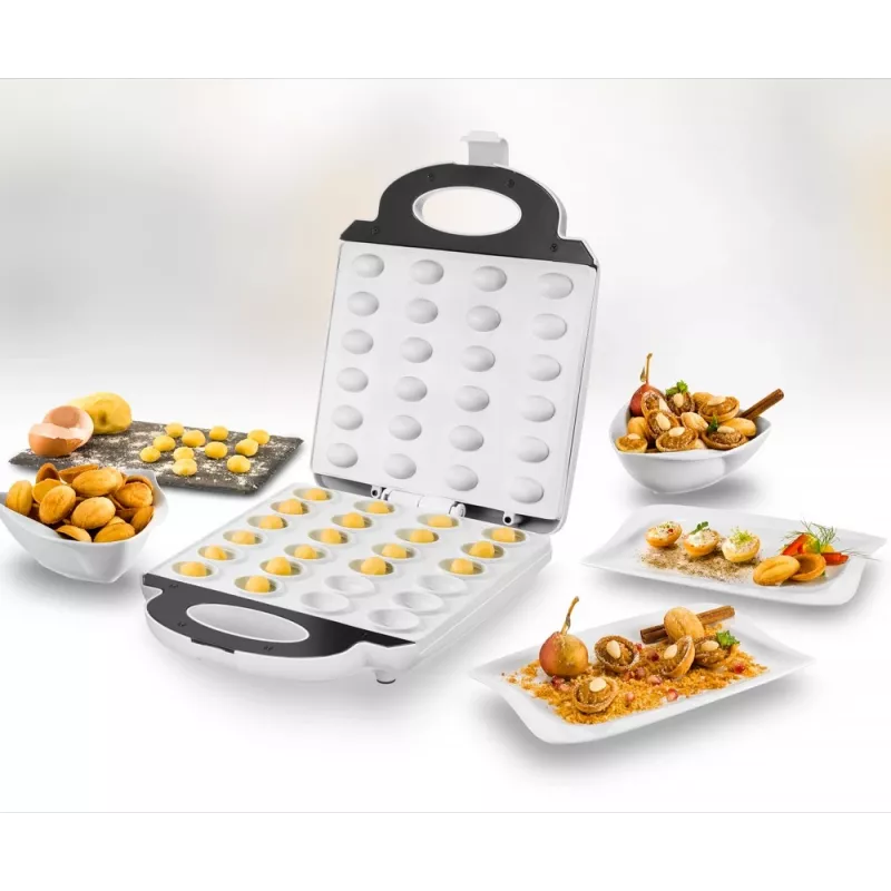 Unold 48360 Waffeleisen 24 Waffeln 1400 W Edelstahl, Weiß
