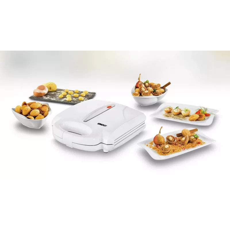 Unold 48360 Waffeleisen 24 Waffeln 1400 W Edelstahl, Weiß