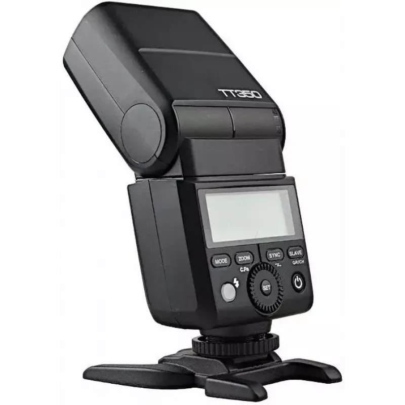 Kompaktes Blitzgerät Godox TT350 Schwarz 2,2s Ladezeit AA-Batterie