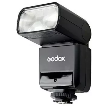 Kompaktes Blitzgerät Godox TT350 Schwarz 2,2s Ladezeit AA-Batterie