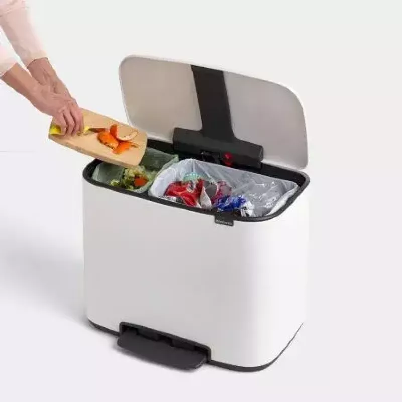 Abfallbehälter BRABANTIA 121142 Rechteckig Weiß, 540×363×440 mm