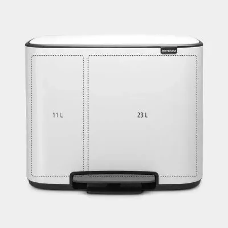 Abfallbehälter BRABANTIA 121142 Rechteckig Weiß, 540×363×440 mm