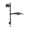 Manhattan Desk Mount für Monitor- und Laptop-Kombi (Full-Motion), Für Bildschirme: 10-27 Zoll, Laptop bis zu 17 Zoll, Klemmmontage, VESA-Kompatibilität: 75x75 und 100x100 mm – prüfen Sie die Abmessungen der vier Befestigungslöcher auf der Rückseite des Bildschirms, um sicherzustellen, dass sie passen, Max. 8 kg, Halterung