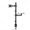Manhattan Desk Mount für Monitor- und Laptop-Kombi (Full-Motion), Für Bildschirme: 10-27 Zoll, Laptop bis zu 17 Zoll, Klemmmontage, VESA-Kompatibilität: 75x75 und 100x100 mm – prüfen Sie die Abmessungen der vier Befestigungslöcher auf der Rückseite des Bildschirms, um sicherzustellen, dass sie passen, Max. 8 kg, Halterung
