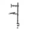 Manhattan Desk Mount für Monitor- und Laptop-Kombi (Full-Motion), Für Bildschirme: 10-27 Zoll, Laptop bis zu 17 Zoll, Klemmmontage, VESA-Kompatibilität: 75x75 und 100x100 mm – prüfen Sie die Abmessungen der vier Befestigungslöcher auf der Rückseite des Bildschirms, um sicherzustellen, dass sie passen, Max. 8 kg, Halterung