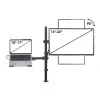 Manhattan Desk Mount für Monitor- und Laptop-Kombi (Full-Motion), Für Bildschirme: 10-27 Zoll, Laptop bis zu 17 Zoll, Klemmmontage, VESA-Kompatibilität: 75x75 und 100x100 mm – prüfen Sie die Abmessungen der vier Befestigungslöcher auf der Rückseite des Bildschirms, um sicherzustellen, dass sie passen, Max. 8 kg, Halterung