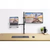 Manhattan Desk Mount für Monitor- und Laptop-Kombi (Full-Motion), Für Bildschirme: 10-27 Zoll, Laptop bis zu 17 Zoll, Klemmmontage, VESA-Kompatibilität: 75x75 und 100x100 mm – prüfen Sie die Abmessungen der vier Befestigungslöcher auf der Rückseite des Bildschirms, um sicherzustellen, dass sie passen, Max. 8 kg, Halterung