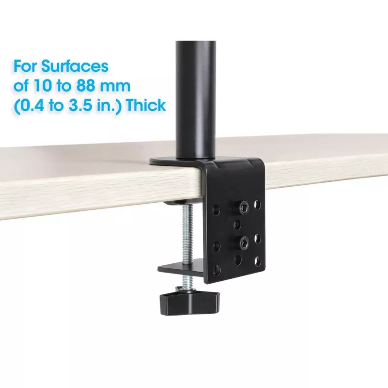 Manhattan Desk Mount für Monitor- und Laptop-Kombi (Full-Motion), Für Bildschirme: 10-27 Zoll, Laptop bis zu 17 Zoll, Klemmmontage, VESA-Kompatibilität: 75x75 und 100x100 mm – prüfen Sie die Abmessungen der vier Befestigungslöcher auf der Rückseite des Bildschirms, um sicherzustellen, dass sie passen, Max. 8 kg, Halterung