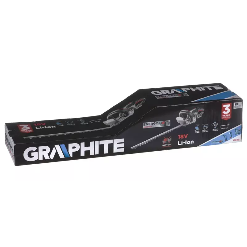 Akku-Schere GRAPHITE 58G032, 51 cm Schnittlänge, batteriebetriebenes Gartengerät