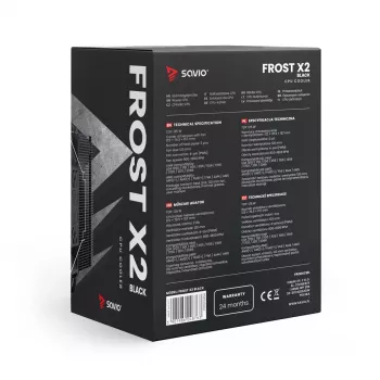 Kühlkörper/Radiator SAVIO SAVGCOFROSTSchwarzX2 120 mm Lüfter, kompatibel mit LGA 1156/1155/1150/1151/1200/1366/1700, schwarz