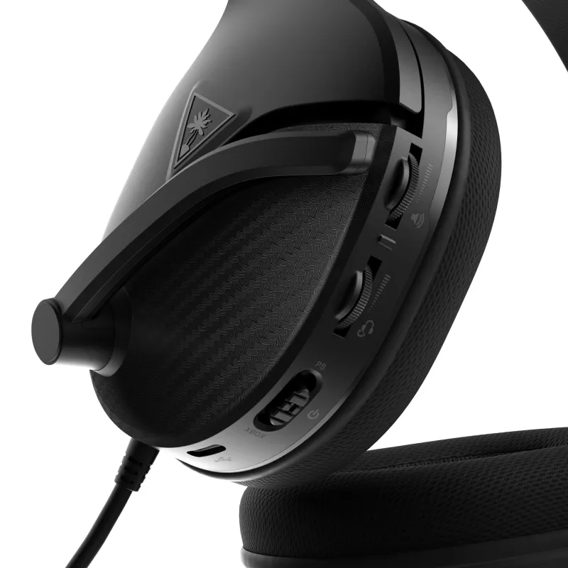 Turtle Beach Recon 200 Schwarz Gen 2 Kabelgebundenes verstärktes Gaming-Headset – PS4, PS5, Xbox Series X oder S One und PC
