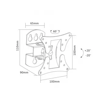TV-Wandhalterung Sopar 23114 68,6 cm (27 Zoll) Silber