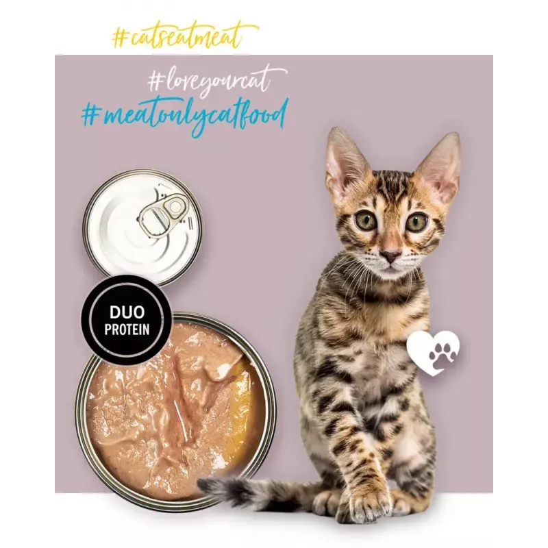 Nassfutter für Katzen 3coty Truthahn mit Gans für Kätzchen 80 g Beutel — Alleinfuttermittel für Jungtiere