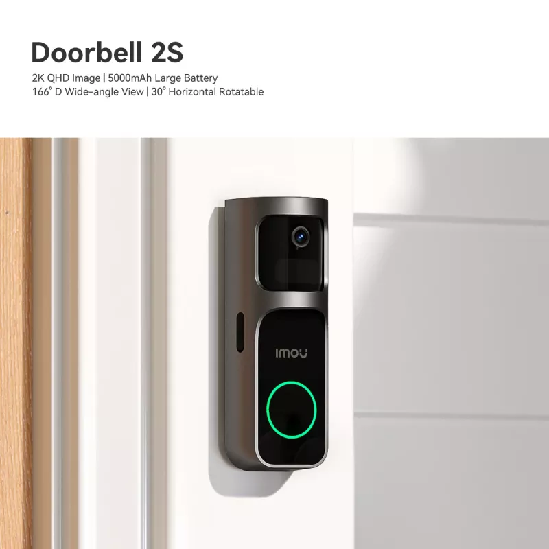 Imou Doorbell 2S Kit Schwarz 3 MP Kabellos Wandmontage