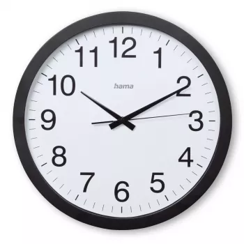 Hama Aruba Quarzuhr rund Schwarz, Weiß