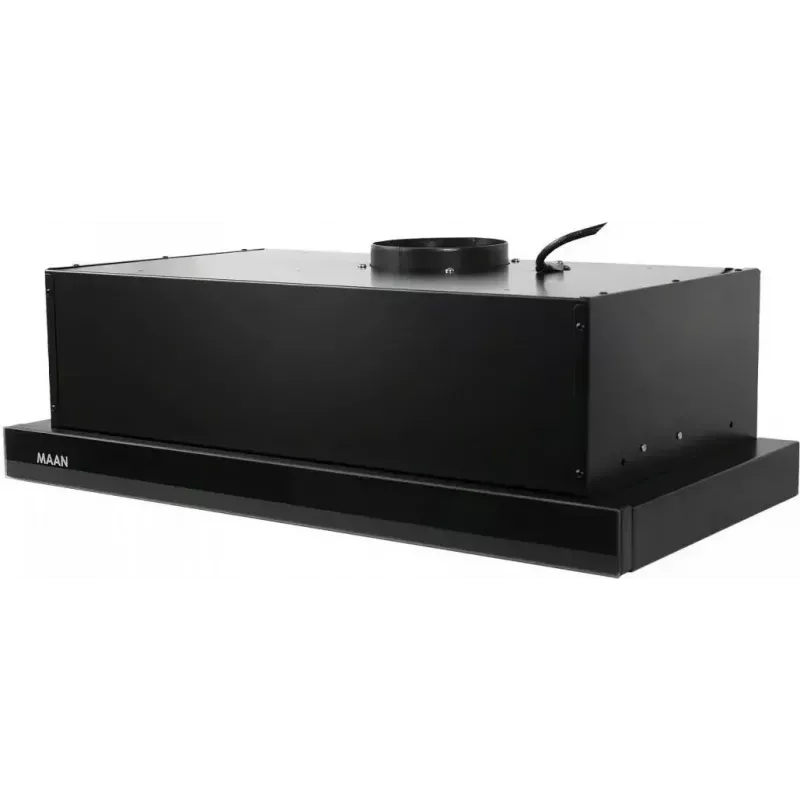 Einbau-Dunstabzugshaube MAAN Corona 2 G 50 Schwarz — teleskopisch, 496×304×182 mm, 310 m³/h, 3 Geschwindigkeiten, 120 mm Auslass