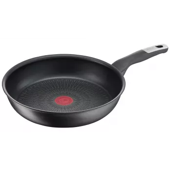 Bratpfanne Tefal Unlimited G2550672 – vielseitige runde Pfanne 28 cm, Aluminium, antihaftbeschichtet, Thermo-Spot