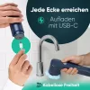 Clatronic ERB 3815 A kabellose elektrische Reinigungsbürste mit 8 Aufsätzen