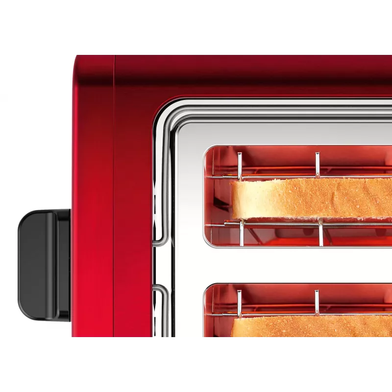 Bosch TAT3P424 Toaster 2 Scheiben 970 W Schwarz, Rot