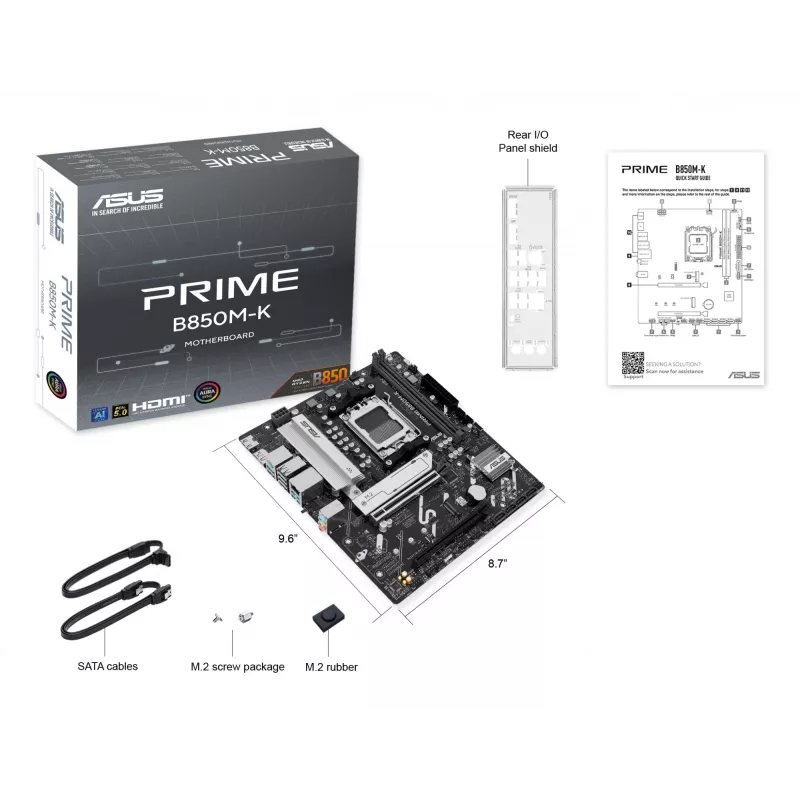 Motherboard ASUS PRIME B850M-K AMD B850 Sockel AM5 micro ATX