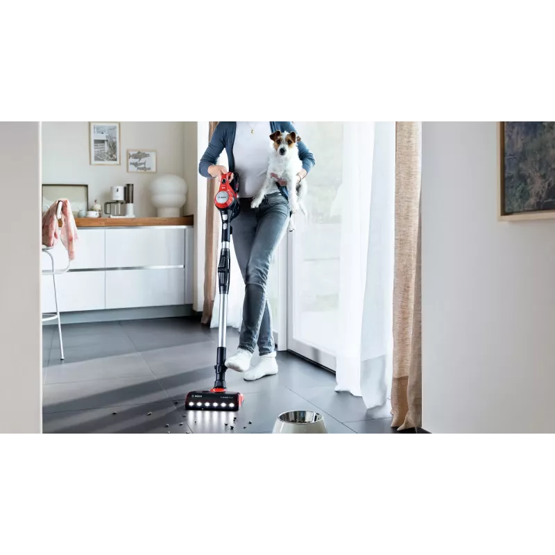 Bosch BCS711PET Stabstaubsauger/Elektrobürste Akku Trocken Beutellos 0,3 L Schwarz, Rot 3 Ah