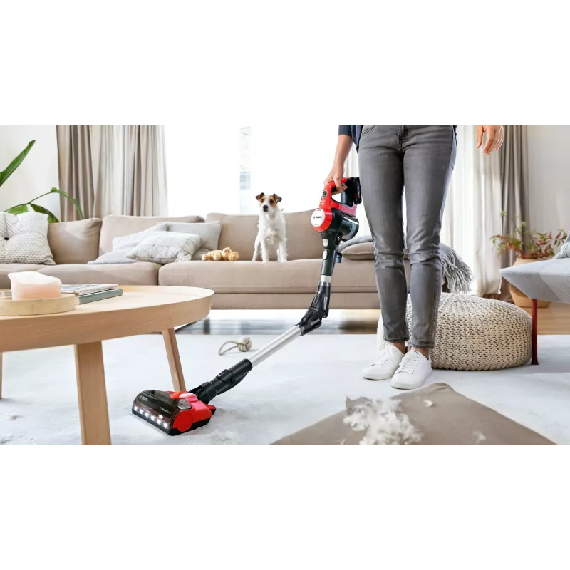 Bosch BCS711PET Stabstaubsauger/Elektrobürste Akku Trocken Beutellos 0,3 L Schwarz, Rot 3 Ah