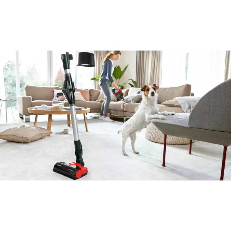 Bosch BCS711PET Stabstaubsauger/Elektrobürste Akku Trocken Beutellos 0,3 L Schwarz, Rot 3 Ah