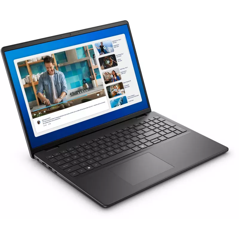 DELL DC16250 Intel Core 5 120U Laptop 40,6 cm (16 Zoll) Full HD+ 16 GB DDR5-SDRAM 512 GB SSD Wi-Fi 6 (802.11ax) Windows 11 Home Schwarz