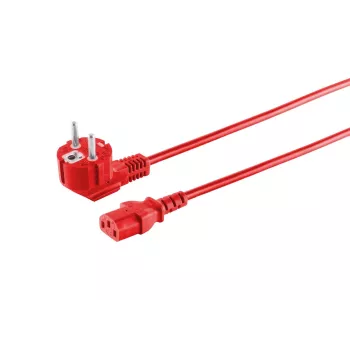Microconnect MC-SCHUANGC13180R Stromkabel Rot 1,8 m Netzstecker Typ E+F C13-Kupplung