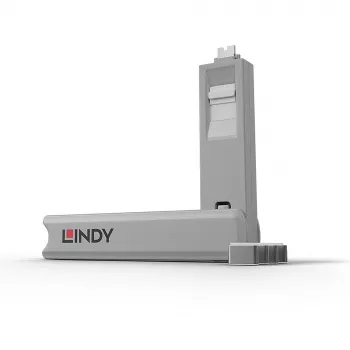 Lindy USB-Typ-C-Port-Blocker-Schlüssel - Packung mit 4 Blockern, Weiß