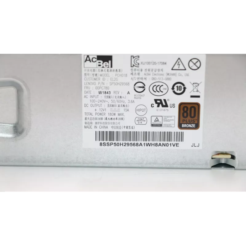 Lenovo 00PC780 Netzteil 180 W Silber