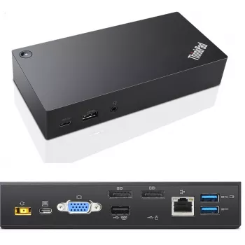 Lenovo 03X7194 Laptop-Dockingstation/Port-Replikator Kabelgebunden USB 3.2 Gen 1 (3.1 Gen 1) Type-C Schwarz