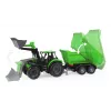Mechanischer Spielzeugtraktor Lena Deutz-Fahr Worxx mit 74 cm Länge und abnehmbarem Anhänger