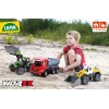 Mechanischer Spielzeugtraktor Lena Deutz-Fahr Worxx mit 74 cm Länge und abnehmbarem Anhänger