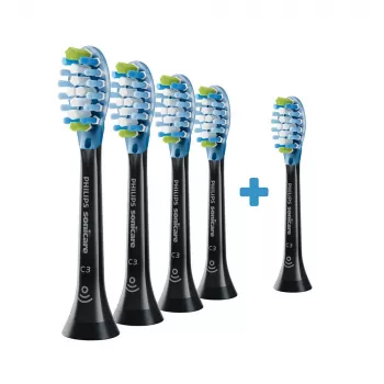 Philips Premium Plaque Defence HX9045/88 4+1 Pack Aufsteckbürsten 5 Stück Schwarz