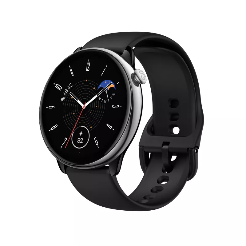 Amazfit GTR Mini 3,25 cm (1,28 Zoll) AMOLED 42 mm Digital 416 x 416 Pixel Touchscreen Schwarz, Silber GPS (Satellit)